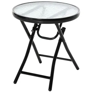 Outsunny Gartentisch Ø 45 x 50 cm Schwarz