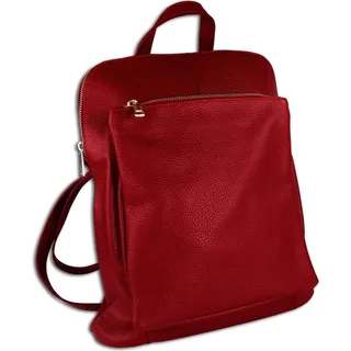 toscanto Cityrucksack Leder Dunkelrot