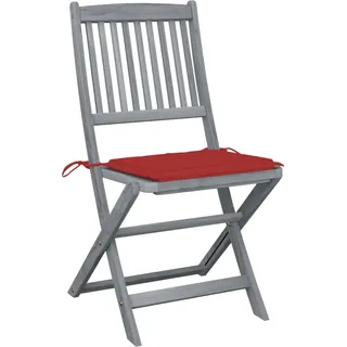 VidaXL 3064569, Terrasse, Gepolsterter Sitz, Akazienholz, Rot, Polyester, 485 mm - Rot
