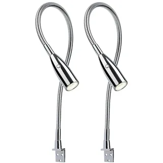 kalb Material für Möbel LED Bettleuchte Leseleuchte Aufbauleuchte Nachttischlampe Bettlampe Leselampe, Auswahl:2er SET