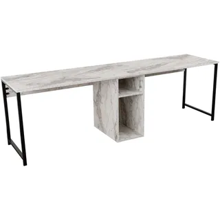 Skye Decor Contemporary and Practical Study Desk, Freesia, Black, 240 x 60 | 100% Melamine Coated Particle Board| Perfect for Modern Home Office & Study Spaces, Elegant and Functional Design