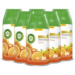 Airwick Air Wick Freshmatic Max Raumspray – Nachfüller für den Air Wick Freshmatic Max – Duft: Citrus – 6 x 250 ml Nachfüller