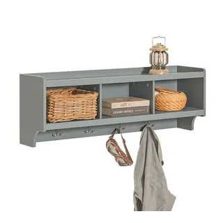 SoBuy Wandgarderobe 2-teilig Grau