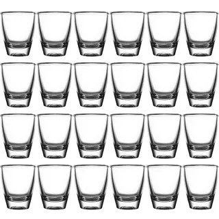 SVUPUE Schnapsgläser aus Glas, Schnapsgläser 2cl, Shotgläser, transparentes Schnapsglas und Likörgläser für Party und Verkostung (24 Stück, 35 ml)