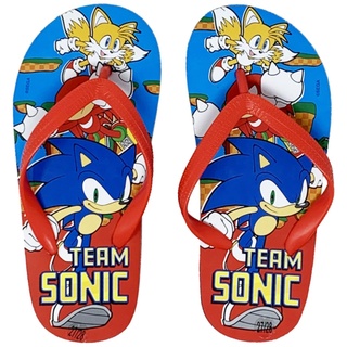 Sonic The Hedgehog Zehentrenner für Jungen, Sonic Kinder-Sommersandalen, Größe EU 31/32 | Rot