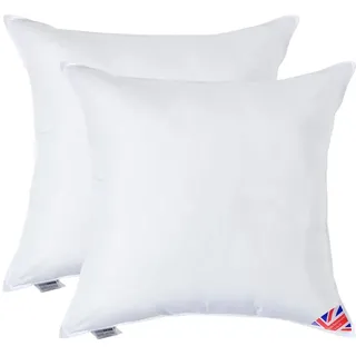 Homescapes Füllkissen 2er-Set – 65/65 cm, Super-Mikrofaser , Weiß , Textil , Füllung: Polyester , Quadratisch , 65x65 cm , Oeko-Tex® Standard 100 , Heimtextilien, Kopfpolster & Bettdecken, Kopfkissen, Kissenfüllungen & Innenkissen