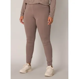 Base Level Curvy Jeggings "Arnika" mit Badge, schwarz taupe