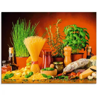 Artland Glasbild »Mediterranes und italienisches Essen« Lebensmittel 1 Stk. tlg. in verschiedenen Größen, bunt