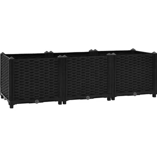 vidaXL Hochbeet 120 x 40 x 38 cm Schwarz