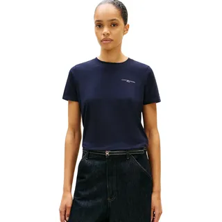 Tommy Hilfiger Damen T-Shirt Kurzarm 1985 Rundhalsausschnitt, Blau Nos Desert Sky), XL