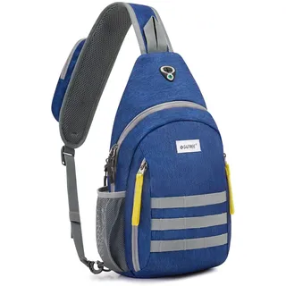 G4Free Sling Bag RFID-blockierender Crossbody-Rucksack, Reise-Brusttasche, Wandern, Tagesrucksack für Damen und Herren, Outdoor-Sport, dunkelblau