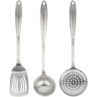 San Ignacio Küchenutensilien-Set 3 Stück Edelstahl Silber/Weiß
