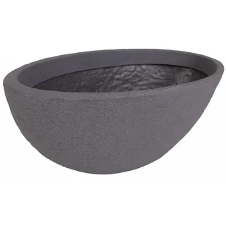 Ovaler Pflanzentopf Stone 70x40cm Grau Blumenschale Übertopf Garten Steinoptik