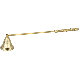 KERZENLÖSCHER aus Messing 25 cm mit beweglichem Kopf, sicheres Löschen ohne Rauch oder Wachsspritzer, Handarbeit aus Indien, edles ZUBEHÖR für Advent & Weihnachten von MaMeMi
