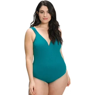 Ulla Popken, Damen, große Größen, Badeanzug Jaquard-Leo