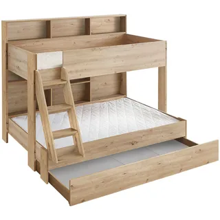 RELITA Etagenbett RELITA 90 x 190 cm Eiche melaminbeschichtet beige