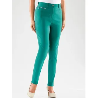 Stretch-Hose STEHMANN, Damen, Gr. 40, Normalgrößen, grün (smaragdgrün), 72% Viskose, 25% Polyamid, 3% Elasthan, unifarben, lang, Hosen Stretch-Hose