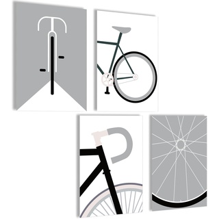 Bauhaus Fahrrad Deko Poster Set Fahrrad Poster Set Schlafzimmer Deko Aesthetic Bilder Fahrrad Geschenk Poster Vintage Wandbilder Schlafzimmer Aesthetic Room Decor Abstrakte Bilder Bauhaus Kunstdrucke