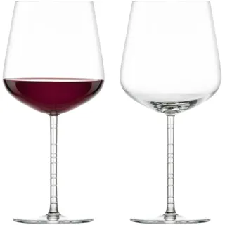 Rotweinglas ZWIESEL GLAS "Burgunder Rotweingläser Journey 805 ml 2er Set transparent", bunt (transparent), 2 tlg., Glas, Trinkgefäße, Rotweinglas