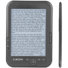 EReader | 6" E-Ink-Ink-Bildschirm E-BOOK Reader | E-Ink 6 Zoll E-Reader 1024 X 768 Auflösung Display 300 DPI Blaue Abdeckung | 16 GB 8 GB 4 GB | UKW-Radiofunktion | Aufnahmefunktion(Schwarz)