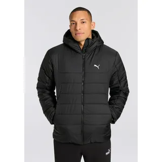 PUMA Winterjacke "ESS HOODED PADDED JACKET" mit Kapuze mit Kapuze, minimalistisches Design, hoher Tragekomfort, puma schwarz