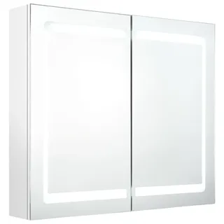 vidaXL LED-Spiegelschrank 77 cm weiß