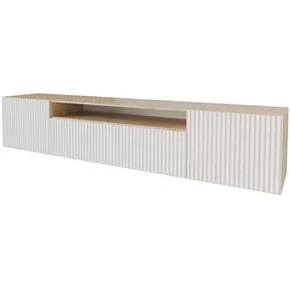 altdecor Noa-2-W Lowboard 200x40x41 cm Weiß/Holzwerkstoff