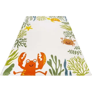 Esprit »Waterworld ESP-21073« rechteckig 13 mm Höhe buntes Strandmotiv, Kurzflor, Krabbe & co.,