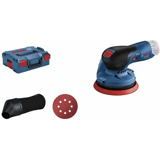 Bosch GEX 12V-125 inkl. Schleifteller (125mm), 1x Schleifpapier, Staubbeutel, L-BOXX