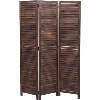 Mendler Paravent HWC-C30 170x120cm - braun | Raumteiler, Trennwand, Sichtschutz, Shabby-Look, Vintage