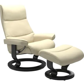 Relaxsessel STRESSLESS "View", beige (vanilla paloma), B:78cm H:105cm T:78cm, Leder BATICK: BATICK ist ein leicht korrigiertes, durchgefärbtes und genarbtes Möbelleder, bei dem die meisten Unebenheiten und Spuren in der Regel entfernt wurden.;Leder PALOMA: PALOMA ist ein durchgefärbtes Semianilin-Möbelleder mit natürlicher Narbung.;ROHLEDER Stoff Q2 FARON: Ein fester zuverlässiger Bouclé mit einem strukturierten Aussehen und einer komfortablen Oberfläche (100% Polyester im Flor, Grundgewebe: 50% Polyester,