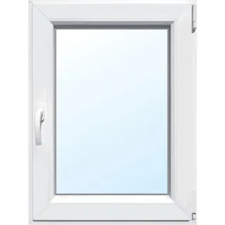 Kunststofffenster Weiß Basic Uw-1,3/W 2-fach Verglasung 100x80 cm B/H Rechts