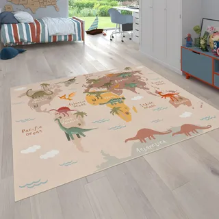 Paco Home Bino 583 Kinderteppich 200 x 200 cm Beige