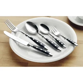 Tafelmesser im Nostalgie-Design, schwarz, 18/10 Edelstahl, 216 mm Länge - Schwarz