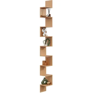 Eckregal MEGA Buche – modernes skandinavisches Wandregal, großes Hängeregal für Wohnzimmer, Büro und Schlafzimmer
