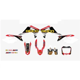 Dcor Visuals Geico Team Honda Grafik-kit - Multicolor - One Size