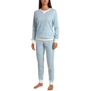 Calida Damen Daylight Dreams Pyjamaset, Azurit Blue, 36-38 EU