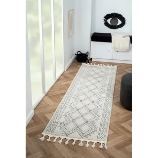 Myflair Möbel & Accessoires Hochflor-Läufer »Moroccan Tradition«, rechteckig, 24 mm Höhe, modern, marokkanisches Design, flauschig weich durch Hochflor Myflair Möbel & Accessoires weiß/schwarz B: 80 cm   1 St.