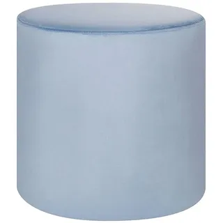 Beliani Pouf Lovett 47/47/46 cm , Blau , Textil , Rund , 47x46x47 cm , Wohnzimmer, Sessel, Hocker & Hockerbänke, Poufs