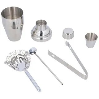 Alpina Cocktail-Set 5-teilig Shaker 350 ml Edelstahl Silber
