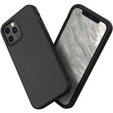 RhinoShield Case kompatibel mit [iPhone 12/12 Pro] | SolidSuit - Stoßdämpfende & schlanke Schutzhülle mit Premium Finish - 3.5 Meter Fallschutz - Karbonfaser Textur