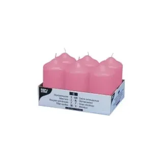 Papstar Stumpenkerzen 11,5 x 6 cm 6 St. altrosa