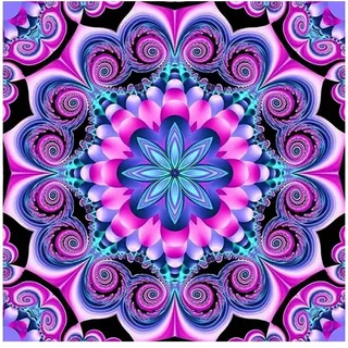 DCIDBEI Groß und Klar Diamond Painting Mandala 40x40cm Endlos Verändernd | Perlen Bilder Blumen Diamant Painting Bilder Erwachsene Mandala Angel'sTrumpet Transzendentales Erwachen Endlos Verändernd