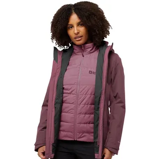 Jack Wolfskin Damen Hunberg 3in1 Jkt W, Raisin, S