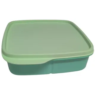 Tupperware to Go Lunchbox clevere Pause 550 ml Brotdose mit Trennwand Eco+ Schule Dose mit Abtrennung (pastell grün 550ml)