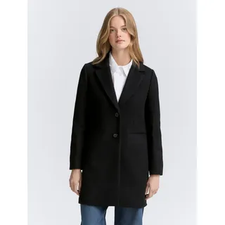 Tom Tailor Denim Damen 1046689 Slim Fit Wollmantel, 14482-Deep Black, S