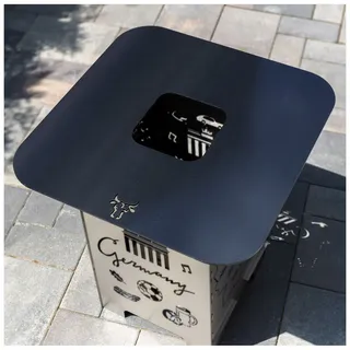 Grillplatte Feuerplatte Grillring Plancha BBQ-Platte