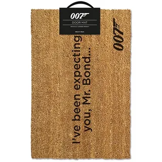 1art1 James Bond 007 I've Been Expecting You Fußmatte Dekomatte Innenbereich | Design Türmatte 60x40 cm