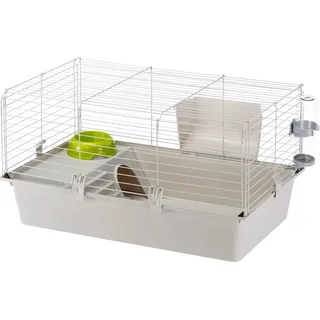 Ferplast Kaninchenkäfig 80 x 77 x 42 cm Weiß/Silber