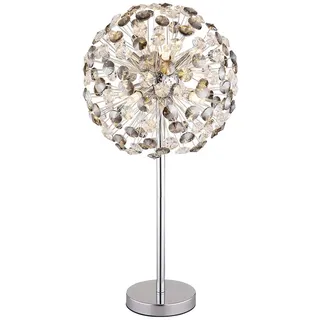 GLOBO Tischlampe Kristall grau 8 Flammig